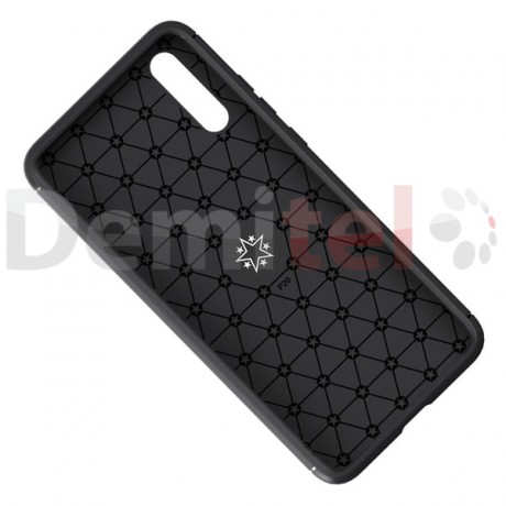 Силиконов гръб AUTO FOCUS Magnetic Ring за Huawei P20 Pro Черен