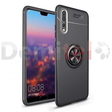 Силиконов гръб AUTO FOCUS Magnetic Ring за Huawei P20 Pro Черен