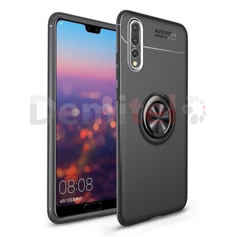 Силиконов гръб AUTO FOCUS Magnetic Ring за Huawei P20 Pro Черен