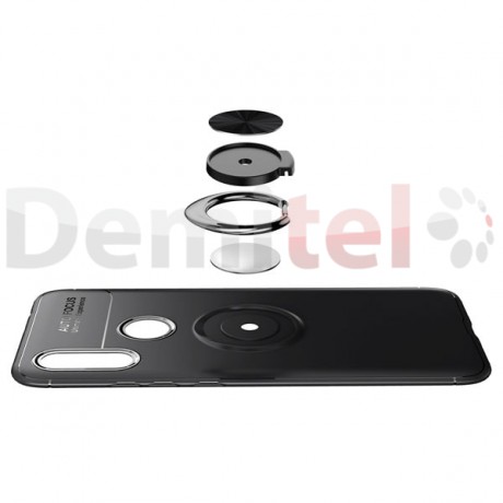 Силиконов гръб AUTO FOCUS Magnetic Ring за Xiaomi Redmi 7 Черен