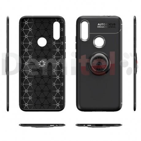Силиконов гръб AUTO FOCUS Magnetic Ring за Xiaomi Redmi 7 Черен