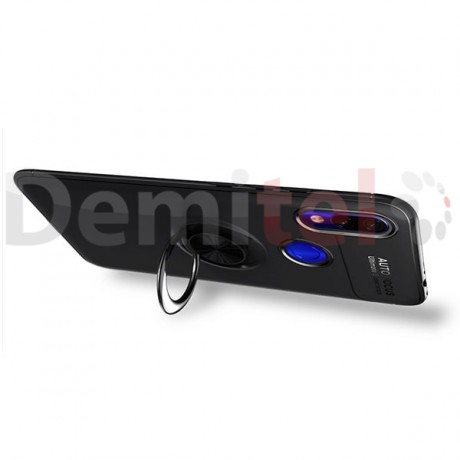 Силиконов гръб AUTO FOCUS Magnetic Ring за Xiaomi Redmi 7 Черен
