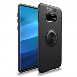 Силиконов гръб AUTO FOCUS Magnetic Ring за Samsung Galaxy S10E Черен 
