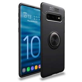 Силиконов гръб AUTO FOCUS Magnetic Ring за Samsung Galaxy S10 Черен 
