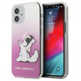 Силиконов гръб Karl Lagerfeld за iPhone 12 Розов 