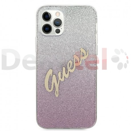 Силиконов гръб Guess за iPhone 12 Max Розов 