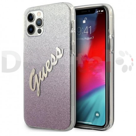 Силиконов гръб Guess за iPhone 12 Max Розов 