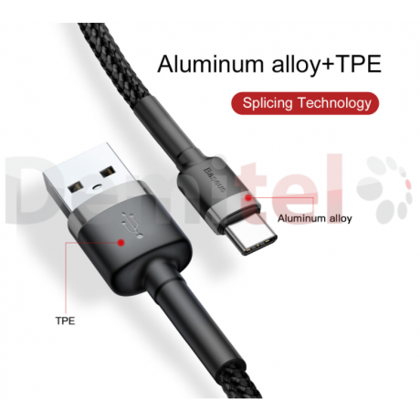 Кабел Baseus Cafule USB-C  1м Черен