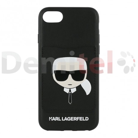 Силиконов гръб Karl Lagerfeld за iPhone SE Черен