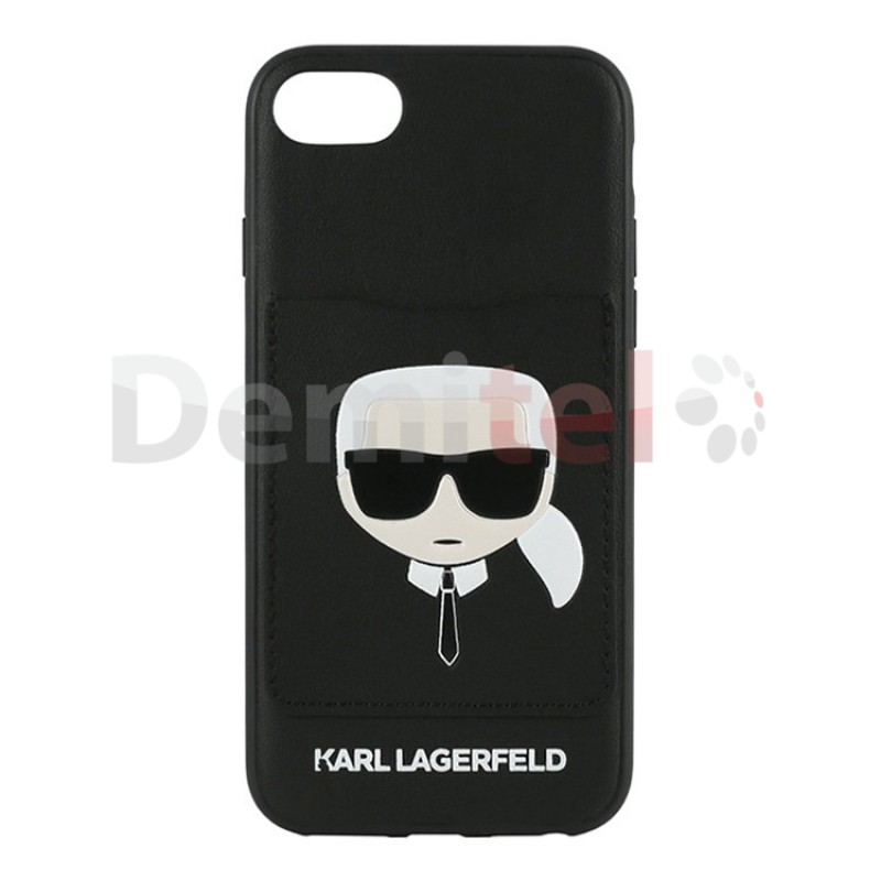 Силиконов гръб Karl Lagerfeld за iPhone SE Черен