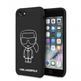 Силиконов гръб Karl Lagerfeld за iPhone 8 Черен 