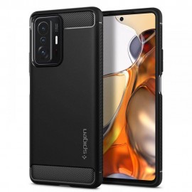 Силиконов гръб Spigen Rugged Armor  за Xiaomi 11T Pro Черен 