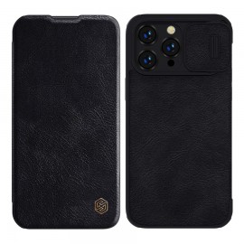 Кожен калъф Nillkin Qin Pro Leather за Apple iPhone 14 Черен 