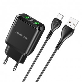 Зарядно BOROFONE DBN6 Super fast charging, USB, 18W Черен 