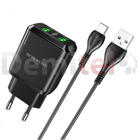 Зарядно BOROFONE DBN6 Super fast charging, USB, 18W Черен