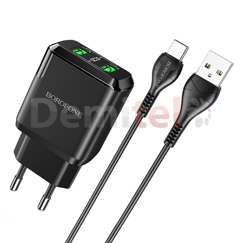 Зарядно BOROFONE DBN6 Super fast charging, USB, 18W Черен