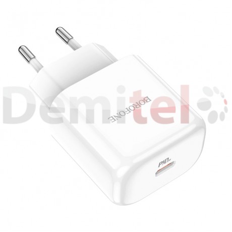 Зарядно BOROFONE BN3 Super fast charging, USB-Type-C, 20W Бял