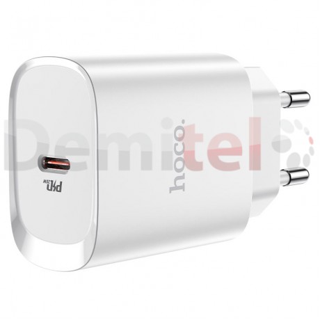 Зарядно HOCO N14 220V, USB-C Бял