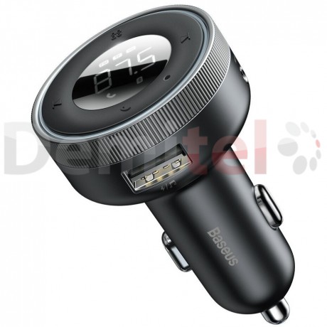 Зарядно за кола BASEUS Enjoy Car CCLH-01 с FM трансмитер, Wireless, 2xUSB, 3.5mm jack, MP3 Charger, Bluetooth 5.0, Черен