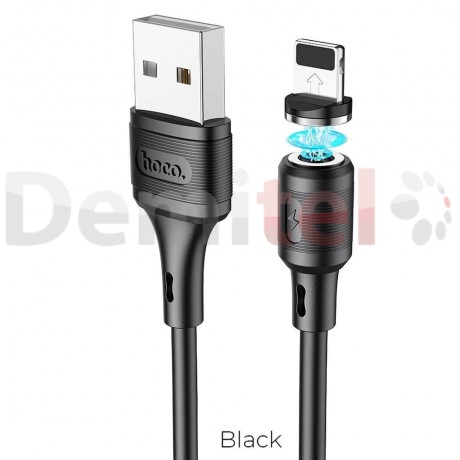 Кабел Hoco X52, USB за iPhone Lightning 8-pi магнитен 2,4A Sereno Черен