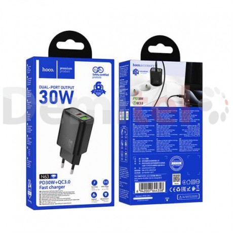 Hoco Dual-Port 30W Fast Charger Set