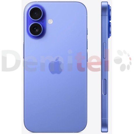 Смартфон Apple iPhone 16, 128GB, Син