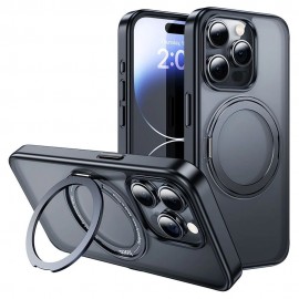 Калъф за iPhone 15 Pro, Hoco Stand Magnetic Case, Черен 