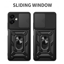 Калъф за Samsung Galaxy A06, Ring Armor Camslide, Черен 