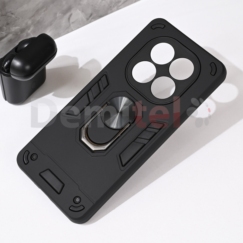 Калъф за Xiaomi Redmi Note 14C A4, Ring Armor Camslide, Черен