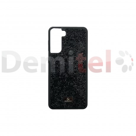 Калъф за Samsung Galaxy S25 Ultra, Черен с камъчета 