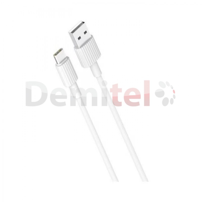 Кабел Xo, NB-P156, USB-A > Type-C 1M, Бял