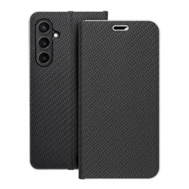 Калъф за Samsung Galaxy S23 Luna Book Carbon Черен 