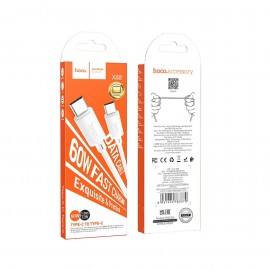 Кабел Hoco X88 Type-C > Type-C 60W Fast-Charge 1M Бял 