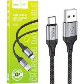 Кабел Hoco X102 Type-C 3.0A 1M Черен 