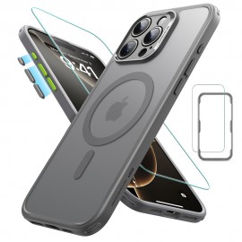 Калъф + Стъкло за iPhone 16 Pro ESR MagSafe Матово Сив 