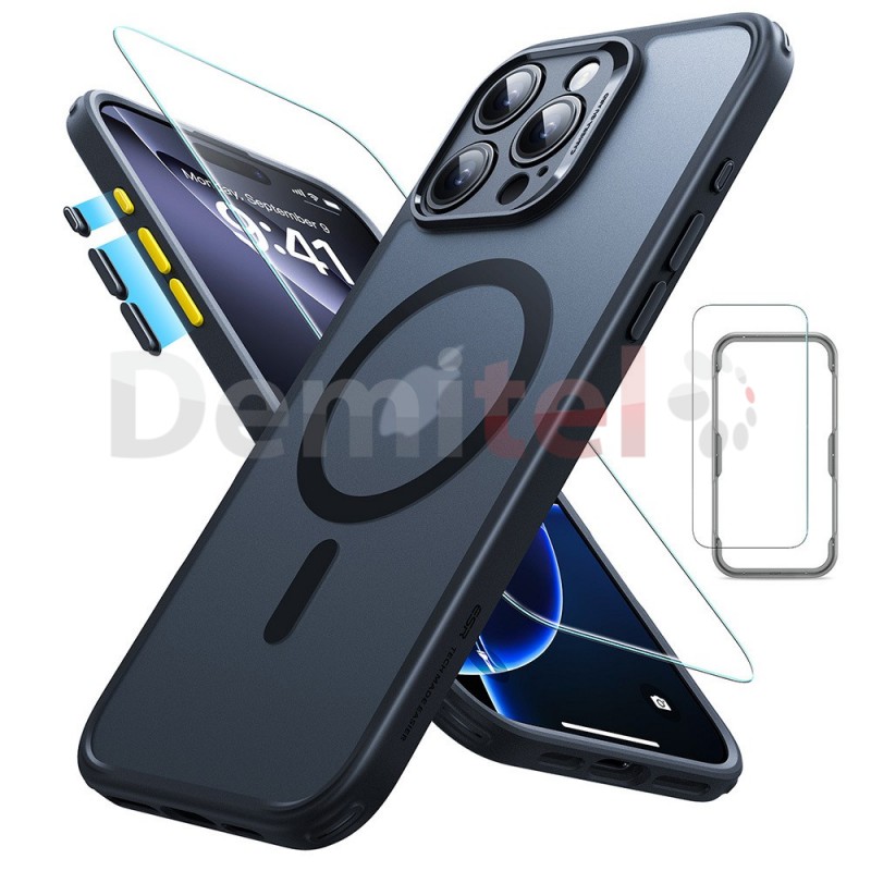 Калъф + Стъкло за iPhone 16 Pro ESR MagSafe Матово Черен