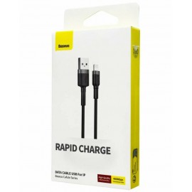 Кабел Baseus Cafule Series Rapid Charge USB>iPhone 480Mbps 1М Черен 