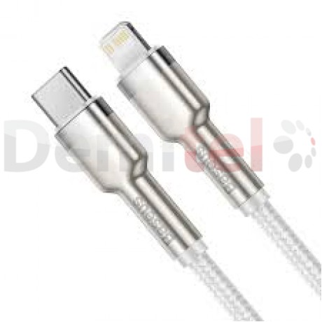  Кабел за данни Baseus Cafule Series Metal Type-C към Lightning PD 20W 1M Бял