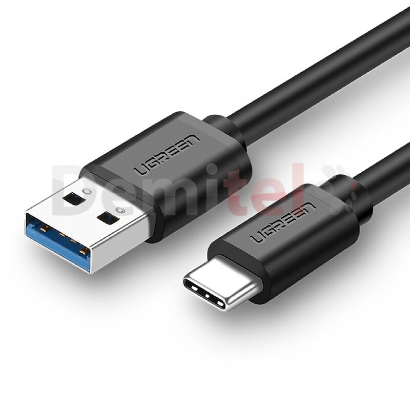 Кабел UGREEN US287 USB>Type-C 3А 1.5М Черен