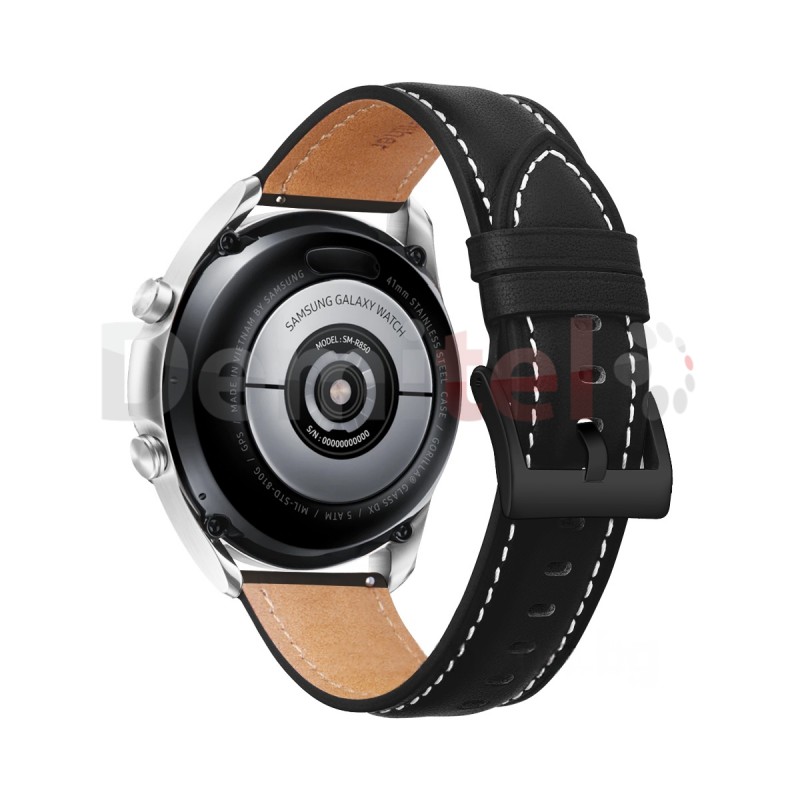 Каишка за Smart Watch 20мм, Leather Premium Strap Черна