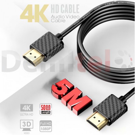 Кабел Earldom 5M HDMI>HDMI 4K Черен