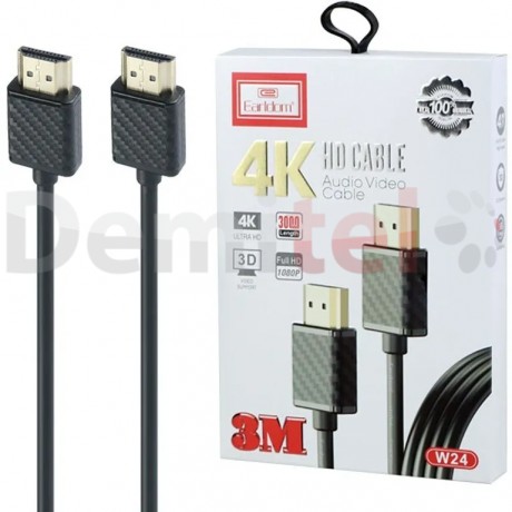 Кабел Earldom 3M HDMI>HDMI 4K Черен