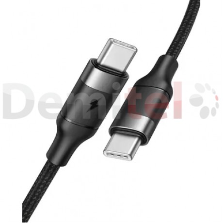 Кабел Veger Type-C > Type-C 100W 1.5M Черен