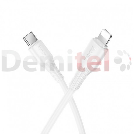 Кабел Hoco X120 PD27W Type-C > Lightning 1М Бял