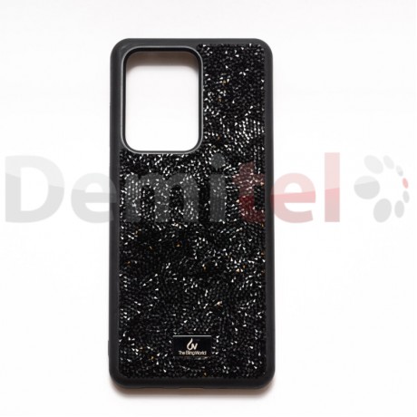 Калъф за Samsung Galaxy S25 The Bling World Черен с камъчета