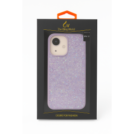 Калъф за iPhone 17 The Bling World Лилав с камъчета  