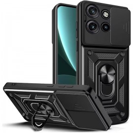 Калъф за Motorola Moto G75 Ring Armor Черен 