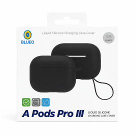 Калъф за слушалки Apple Airpods Pro 3 BLUE0 Liquid Silicone Черен 