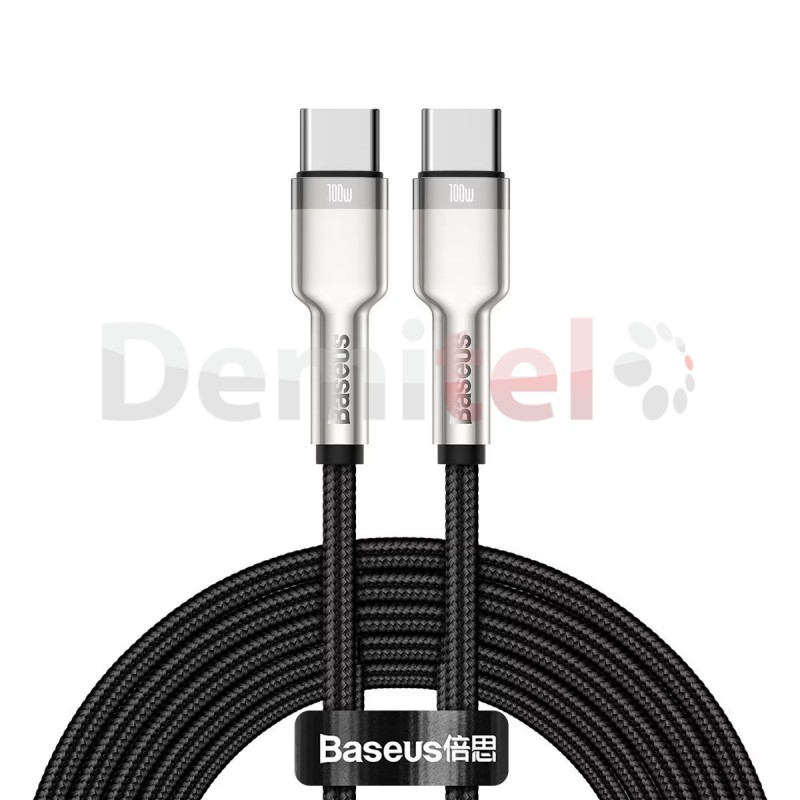 Кабел Baseus Cafule Series Metal Data Cabel Type-C>Type-C 100W 1M Черен