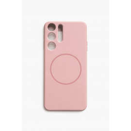 Калъф за Samsung Galaxy S24 Ultra Silicone MagSafe Case Светло розов 